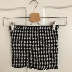 Brandy Melville John Gault Checkered Tube Top